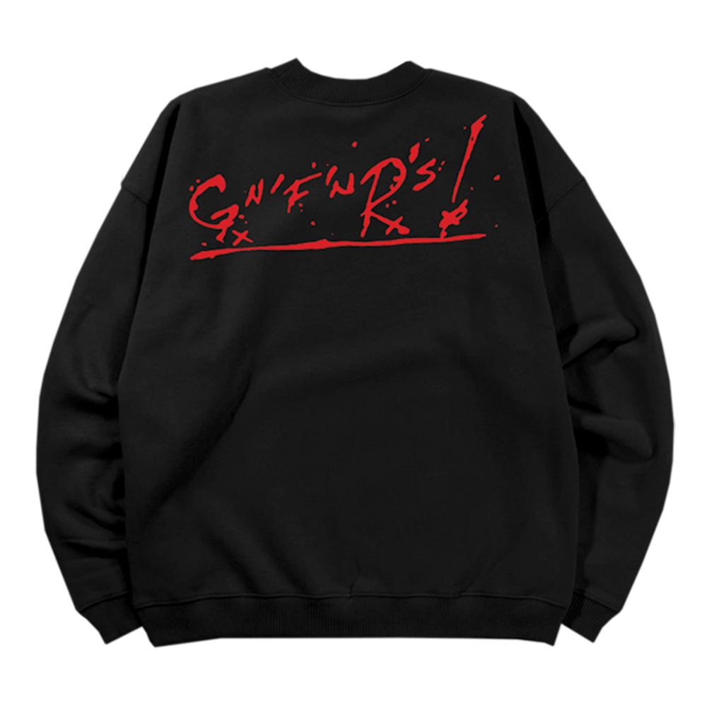Classic Black Crewneck with Bullet Logo