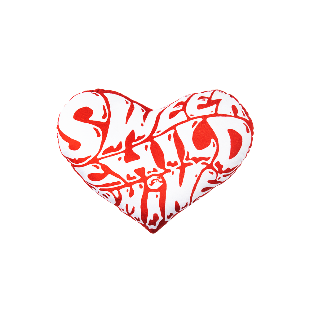 Sweet Child O' Mine Heart-Shaped Throw Pillow