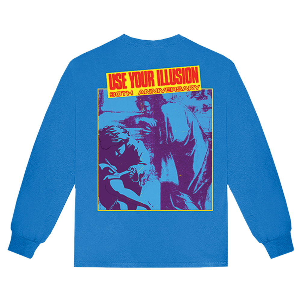 Guns N' Roses 30th Anniversary Blue Long Sleeve Shirt