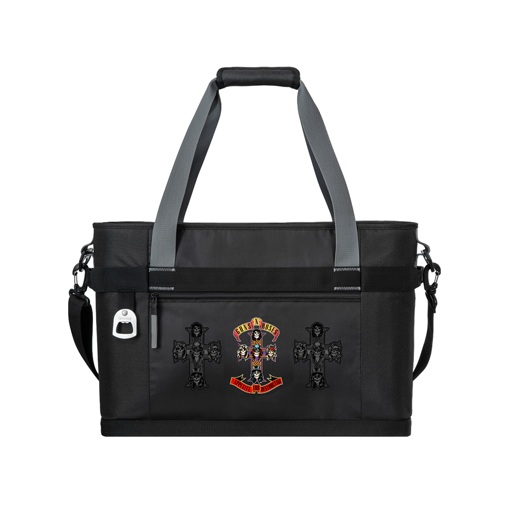 Stylish Black Cross Logo Insulated Tote Cooler