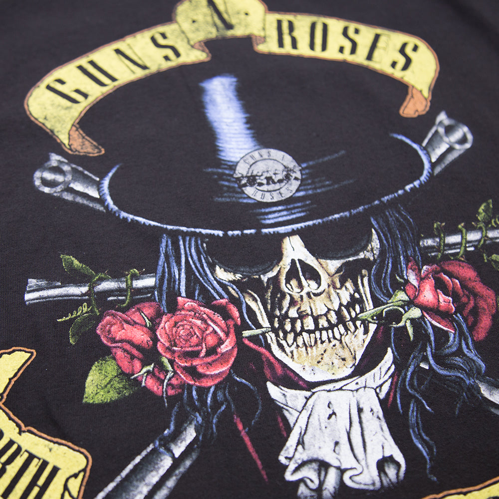 Skull & Roses Graphic Tee - Top Hat Design