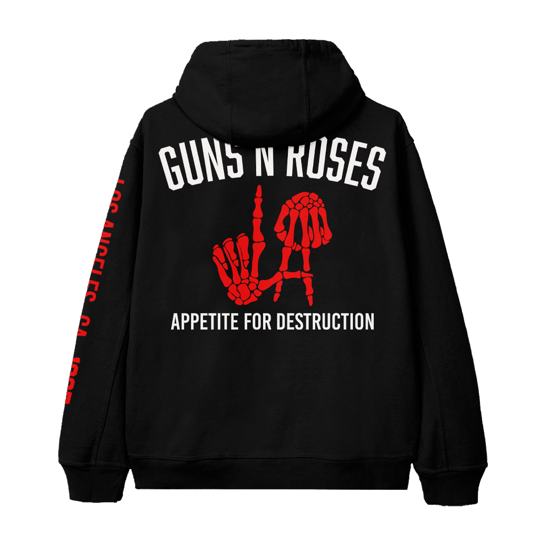 Guns N' Roses Skeleton Zip Hoodie - Rock Band Merch