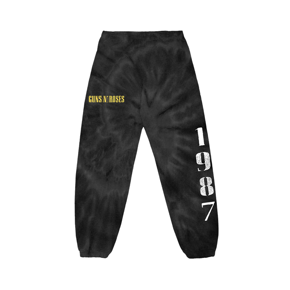 GNR Black Tie-Dye Joggers for Men