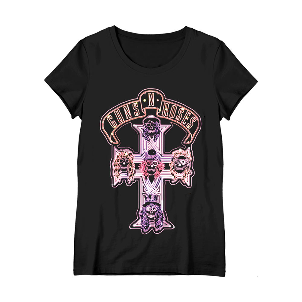 Women's Neon Cross Graphic Tee