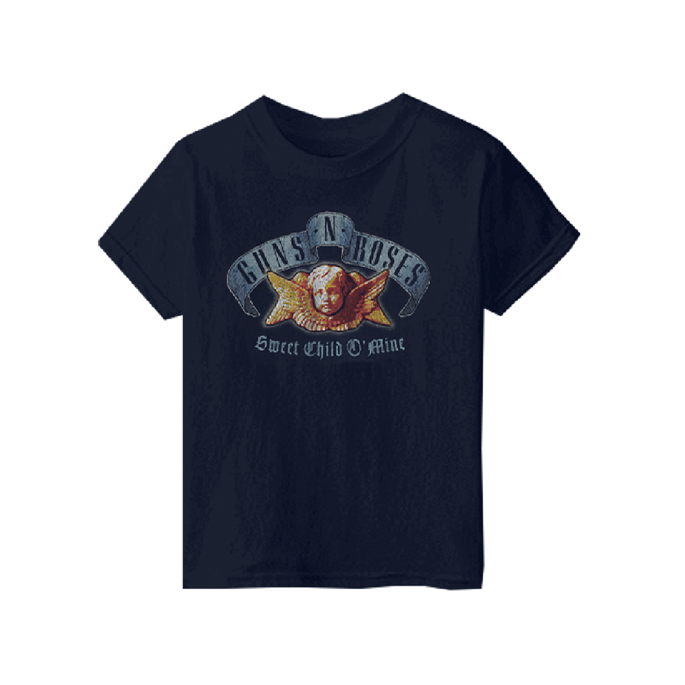 Kids Navy Blue Cherub T-Shirt - Sweet Child Design