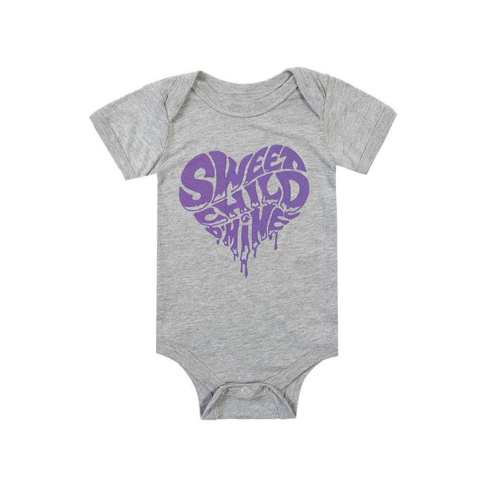 Grey Heart 'Sweet Child' Baby Onesie