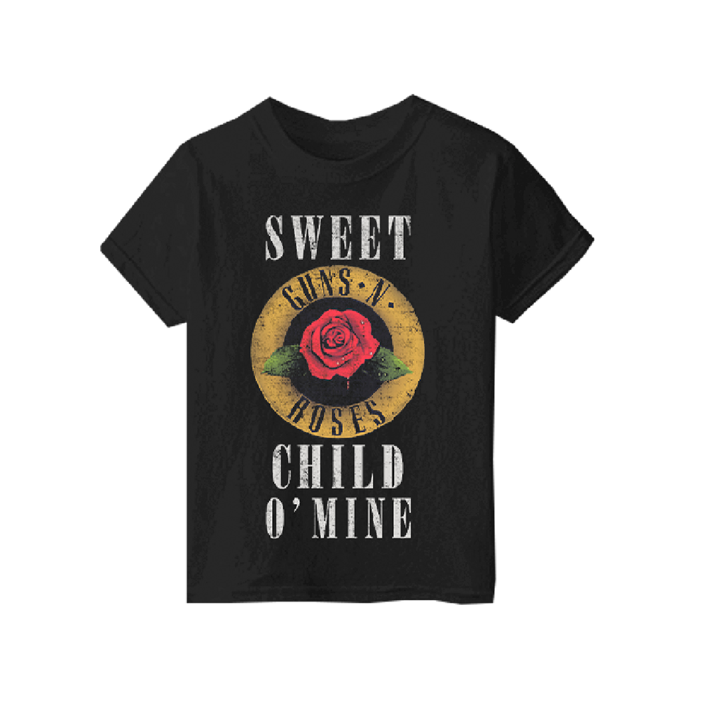 Kids Black T-Shirt - Sweet Child O' Mine Design