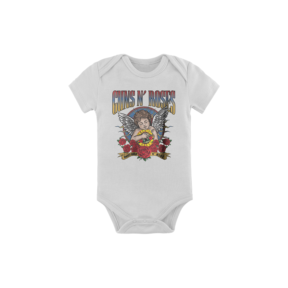 White Baby Onesie - Sweet Child O'Mine Design